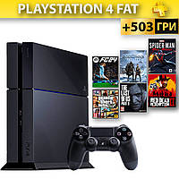 Playstation 4 FAT +503 Игры +подписка PS+ Premium и Extra +Online Б/У