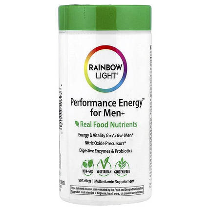 Вітаміни для чоловіків Rainbow Light Performance Energy for Men+ 90 таб., фото 1