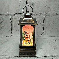 LED свічка Ліхтарик новорічний декор Санта 12х4 см Ретро MA25-7-1