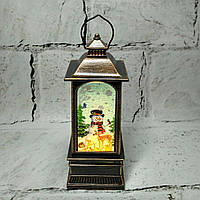 LED свічка Ліхтарик новорічний декор Сніговик 12х4 см Ретро MA25-7-3