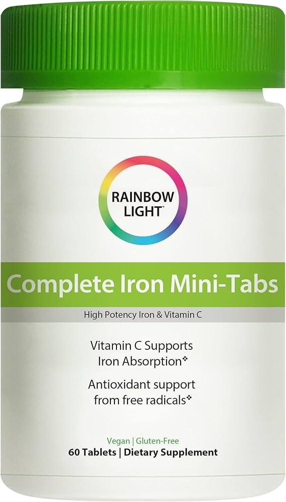 Комплекс заліза Rainbow Light Complete Iron Mini-Tabs, 60 таблеток | Підтримка енергії та здорового рівня гемоглобіну