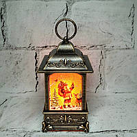 LED свічка Ліхтарик новорічний декор Санта 13х5,7 см Ретро MA25-11-1