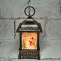 LED свічка Ліхтарик новорічний декор Сніговик 13х5,7 см Сніговик MA25-11-3