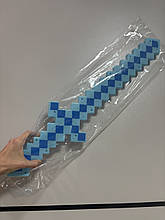 Меч Minecraft 2225A Майнкрафт зі звуком та світлом Зброя Майнкрафт Алмазний піксельний меч