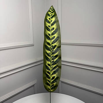 Штучний лист пік темно-зелений, 12 шт. Штучні листи для декору, Листя для декору, Висота 77 см