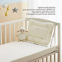 Подушка дитяча 40х60 см вовняна PAPAELLA в ліжечко для немовлят вовна, фото 3