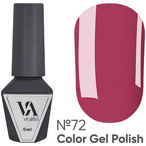 Гель-лак Valeri №072 (ягідний рожевий, емаль), 6 мл