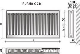 Радіатор Purmo C 22 600х1400 (бічне під'єднання), фото 3