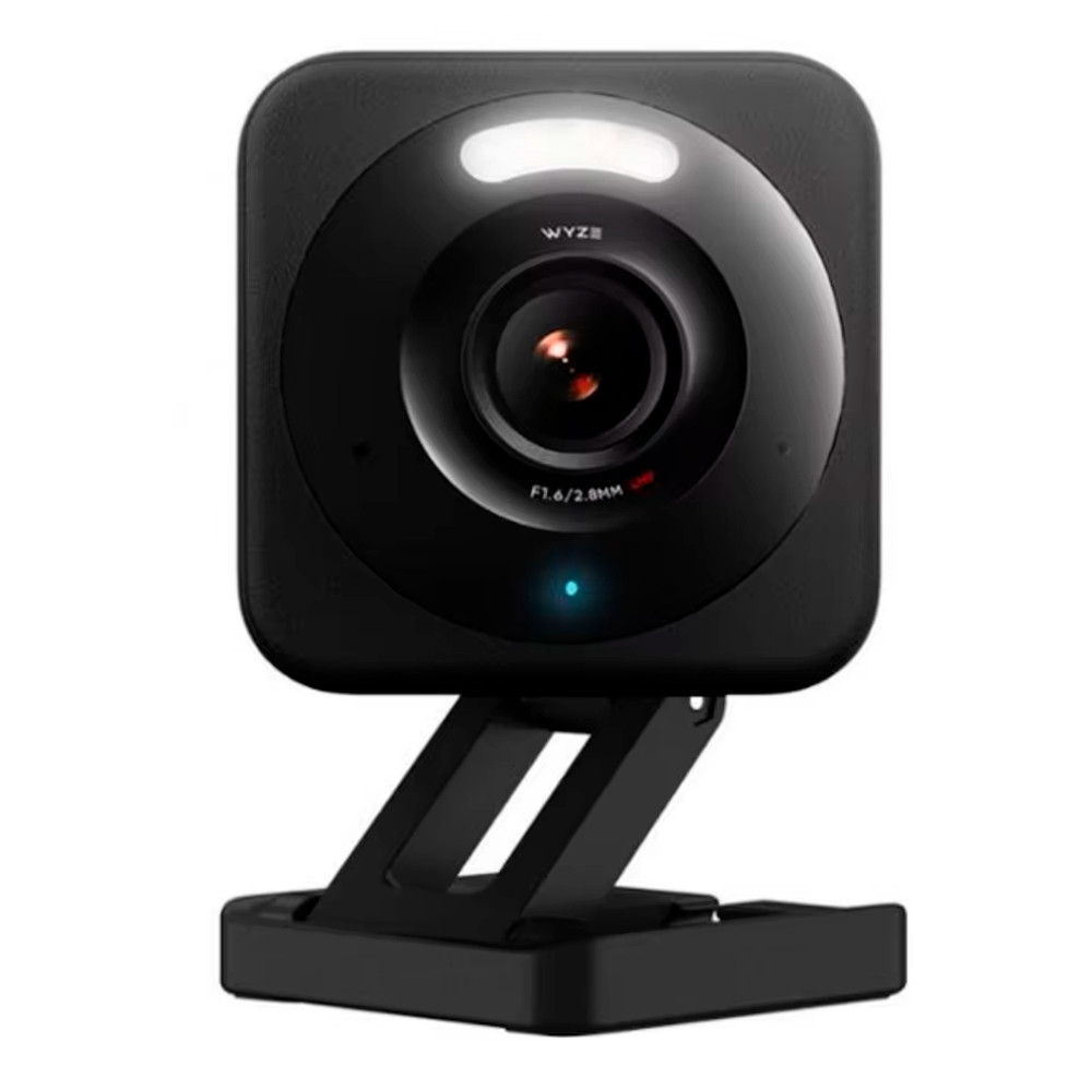 Бездротова Wi-Fi камера 2.5K QHD для безпеки будинку з прожектором і двостороннім зв'язком Чорна