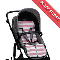 Підкладка для коляски та автокрісла FreeON, pink - white