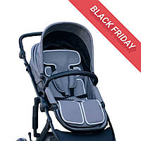 Підкладка для коляски та автокрісла FreeON, grey - white