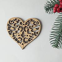 Ажурне дерев’яне серце з фанери — заготовка для декору та рукоділля