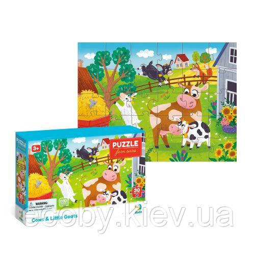 Пазл "Коровы и козлята" 30 эл, фото 1