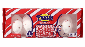 Маршмеллоу Peeps Candy Cane Marshmallow Chicks 42г