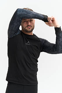 Термобілизна NORWIN Dark Pixel, чорний теплий чоловічий комплект (кофта + штани)