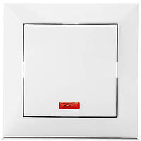 Вимикач одноклавішний вбудований SVEN SE-60011L, білий