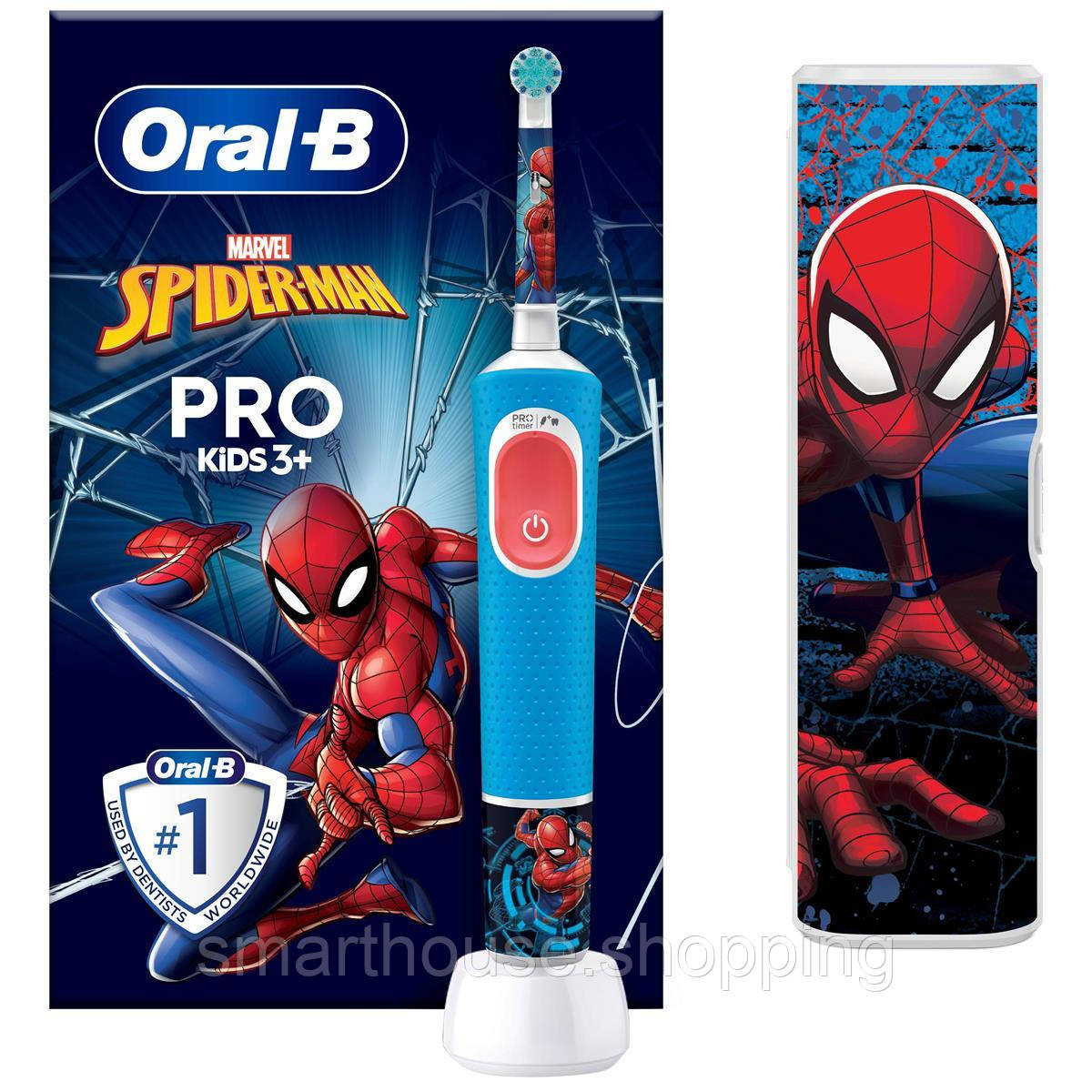 Зубна електрощітка Braun Oral-B Pro Kids D103.413.2KX Spider-Man, фото 1