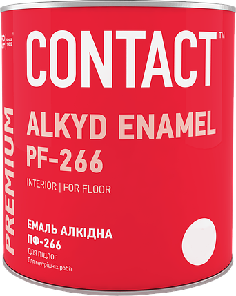 Емаль для підлоги ПФ-266 Дніпро-Контакт Червоно-коричнева 2.8кг, фото 1