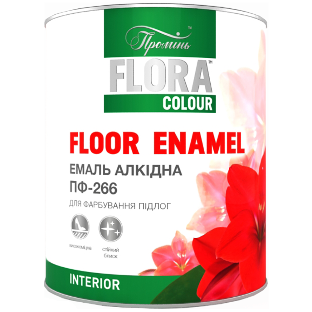 Емаль «Flora Colour» ПФ-266 для підлоги Жовто-коричнева 50кг