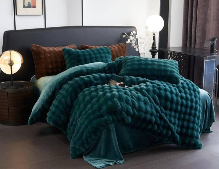 Велюрова постільна білизна Євро Шиншила, фото 1