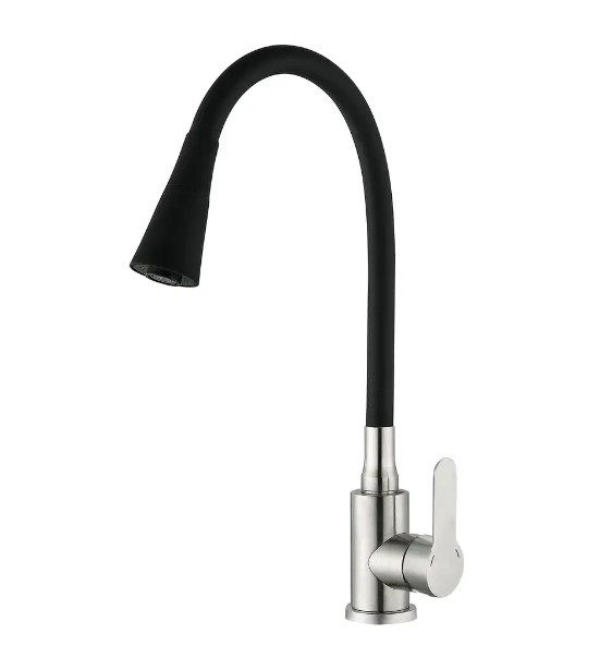 Змішувач для кухні з нержавіючої сталі MiX Dax 011 reflector black, фото 1