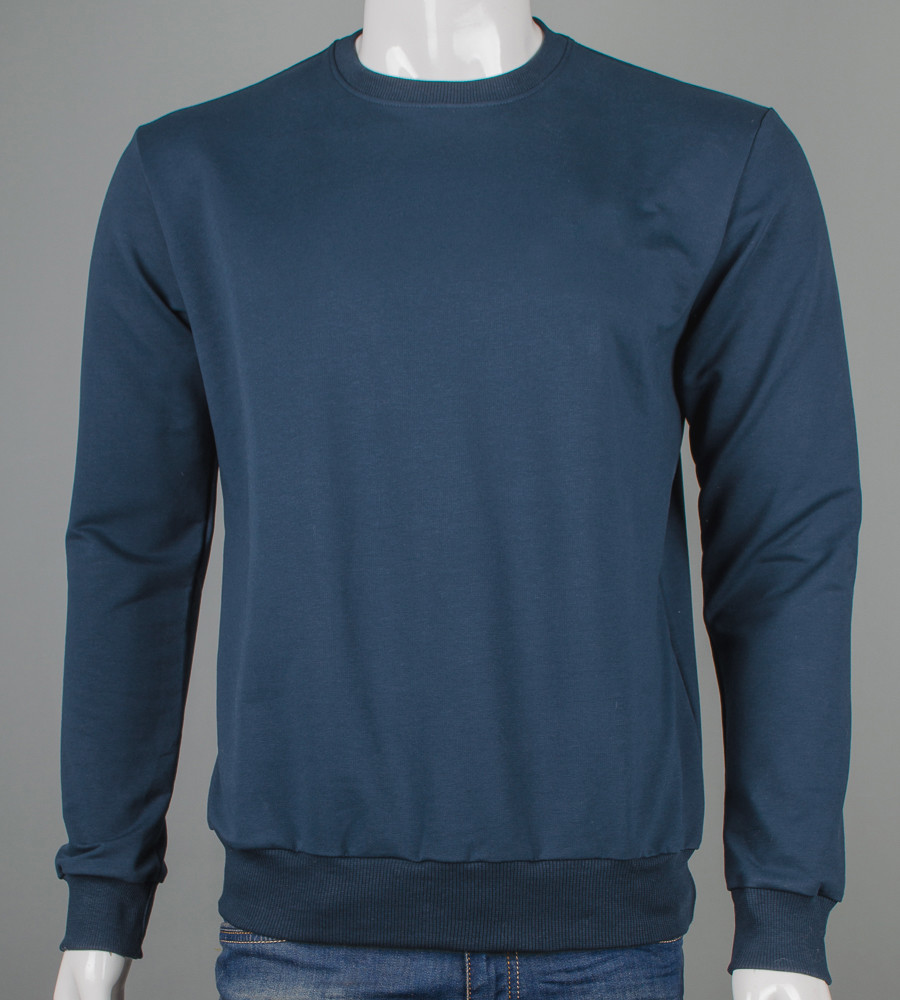 Світшот батал Однотонна Сіро-синій 8300б, 4XL (1шт), фото 1