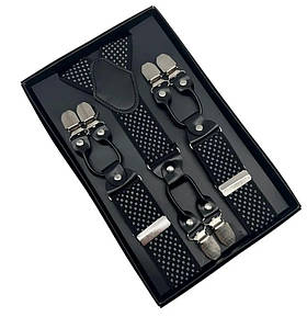 Підтяжки для штанів унісекс 6 металевих кліпс Solve — еластичні, регульовані, жаккард KT7003211