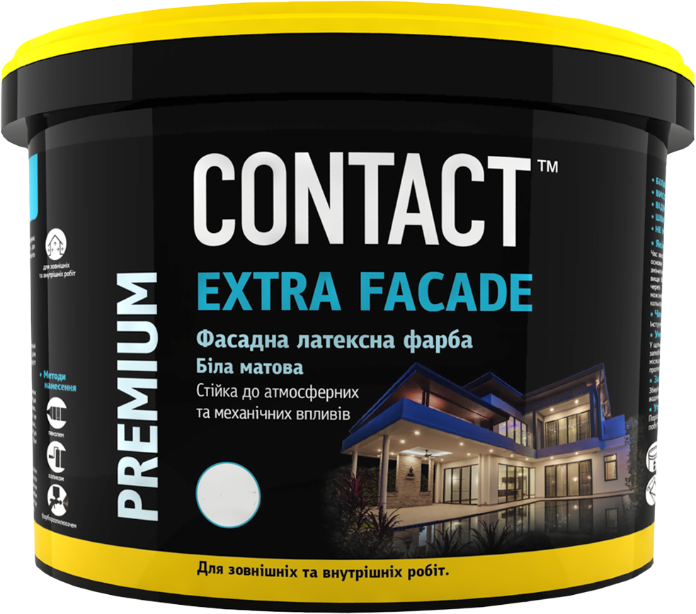 Фасадна фарба атмосферостійка «EXTRA FACADE» прозора 14кг