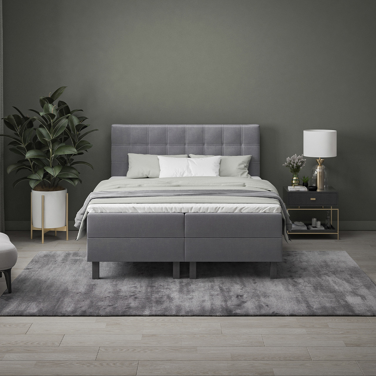 Ліжко Logan з матрацом та топером 160×200 з підйомним механізмом — ортопедичний комплект для комфортного сну, фото 1