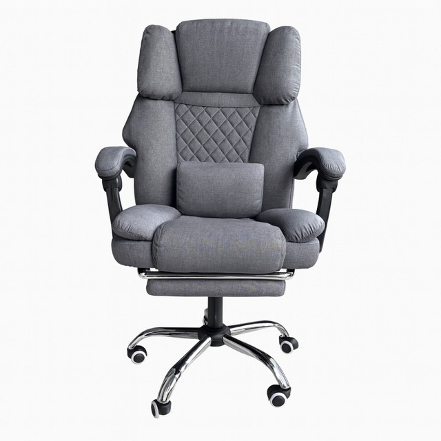 Офісне крісло MASTER PRESTIGE KO42CZ масажер підніжка екошкіра чорна