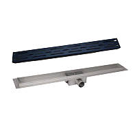 Комплект Qtap Taurus FD800 (BLA) Линейный трап из нержавеющей стали с сухим затвором 800 мм