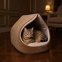 Будка для собак і котів Айсберг коричнева  №1 -360х370х330