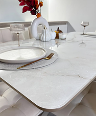 Стіл обідній на металевих ніжках Ларс Jm, колір ніжок мокко, фото 5