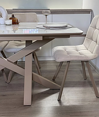 Стіл обідній на металевих ніжках Ларс Jm, колір ніжок мокко, фото 4