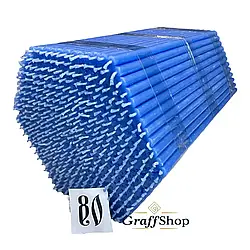 Еластичні воскові свічки сині №80 — 2 кг (≈400 шт, висота 17.5 см), бджолиний віск