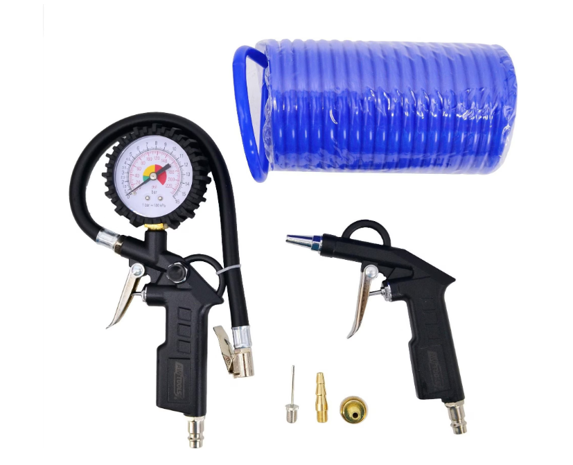 Набір пневмоінструментів 6 в 1 AwTools 5 м, 2,5 см для компресора, фото 1