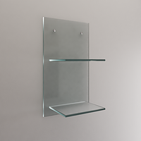 Полиця для квітів з матового скла 440х250мм