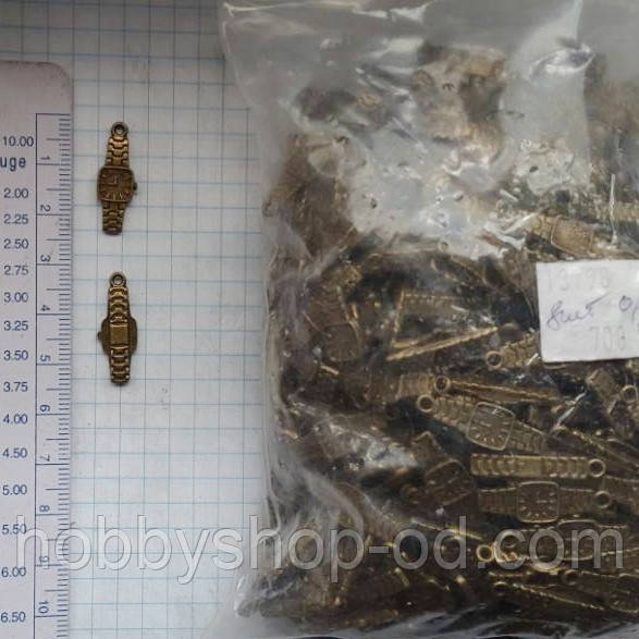 Метал. підвіска "Часи" бронза, 700 шт. в уп., фото 1