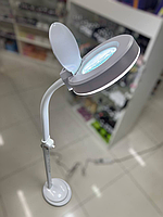 Підлогова LED-лампа-лупа на гнучкій ніжці