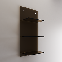 Полиця для квітів з тонованого скла 640х300мм