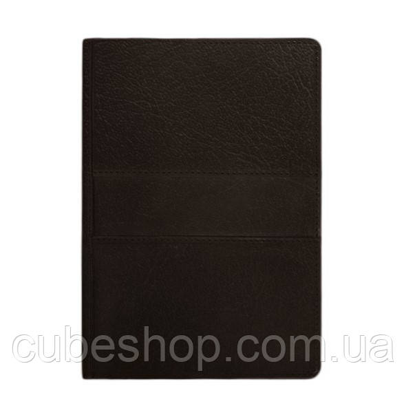 Шкіряний блокнот cофт-бук A5 9.3 (темно-коричневий), шкіра Krast