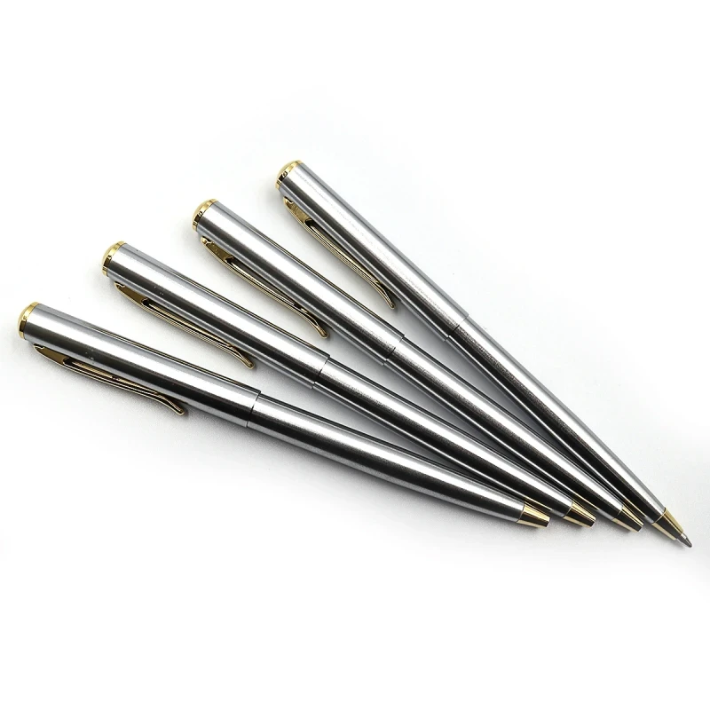 Ручка кулькова автоматична металева Luxor №8331 (10503) "Marvel" срібло-золота, фото 1