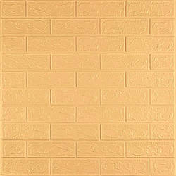 Самоклейна 3Д панель на стіну Sticker Wall Жовто-пісочна цегла (009-3) SW-00000229 700х770х3 мм