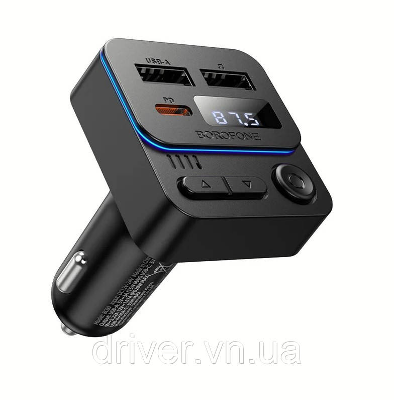 Модулятор Bluetooth "BC60" BOROFONE QC 3,0, фото 1