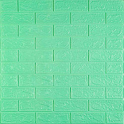 Самоклейна 3Д панель на стіну Sticker Wall М'ятна цегла (012-3) SW-00000233 700х770х3 мм
