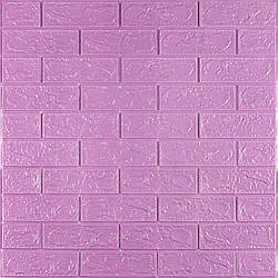 3D панель на стіну Sticker Wall Світло-фіолетова цегла (015-3) SW-00000574 700х770х3 мм