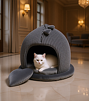 Юрта для котів і собак Герос №1-370х370х330 сіра