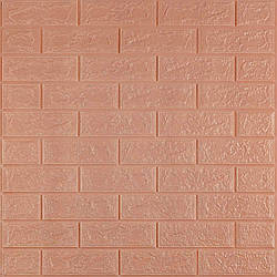 Самоклейна 3Д панель на стіну Sticker Wall Цегла Пудра SW-00001716 700х770х3 мм