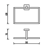 Тримач-кільце для рушників Аква Родос Терра 4780 хром, фото 2