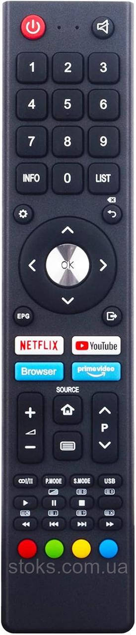 Пульт дистанційного керування GCBLTV02BDBIR для телевізора CHIQ з клавішею швидкого доступу Netflix YouTube Browser Prime-Video, фото 1